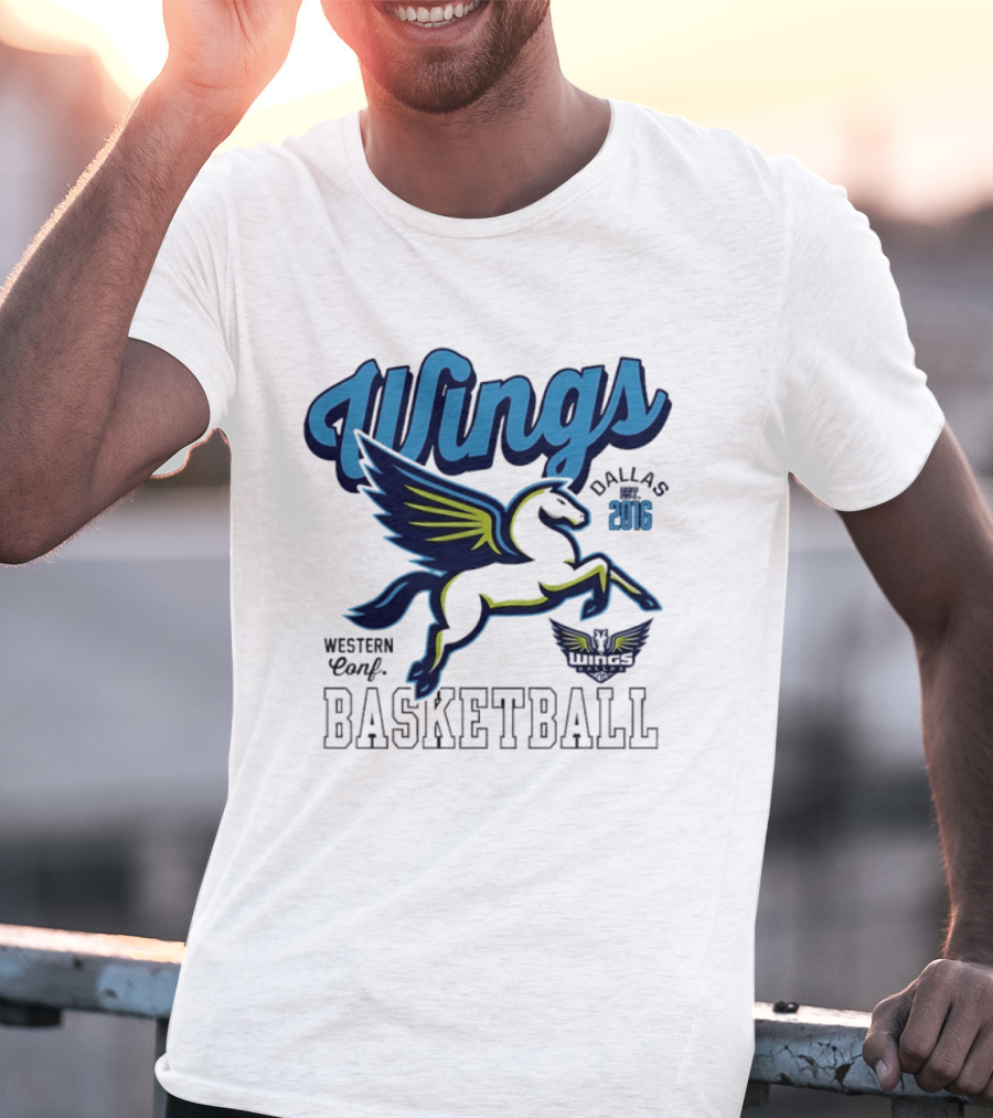 Wings Dallas 2016 Western Conf Basketball Mitchell And Ness T-Shirt