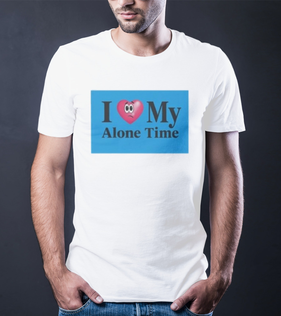 I Heart My Alone Time With Pink Heart Eyes T-Shirt