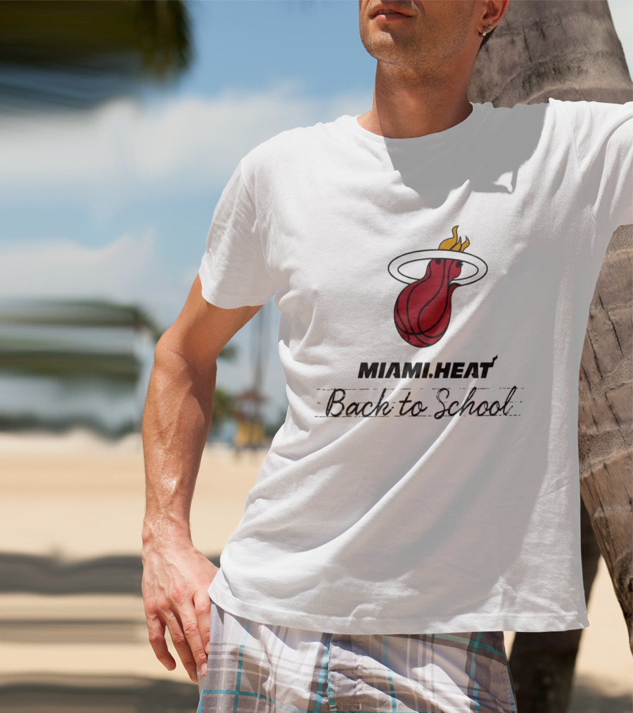 Miami Heat Back To School Basketball Flame T-Shirt