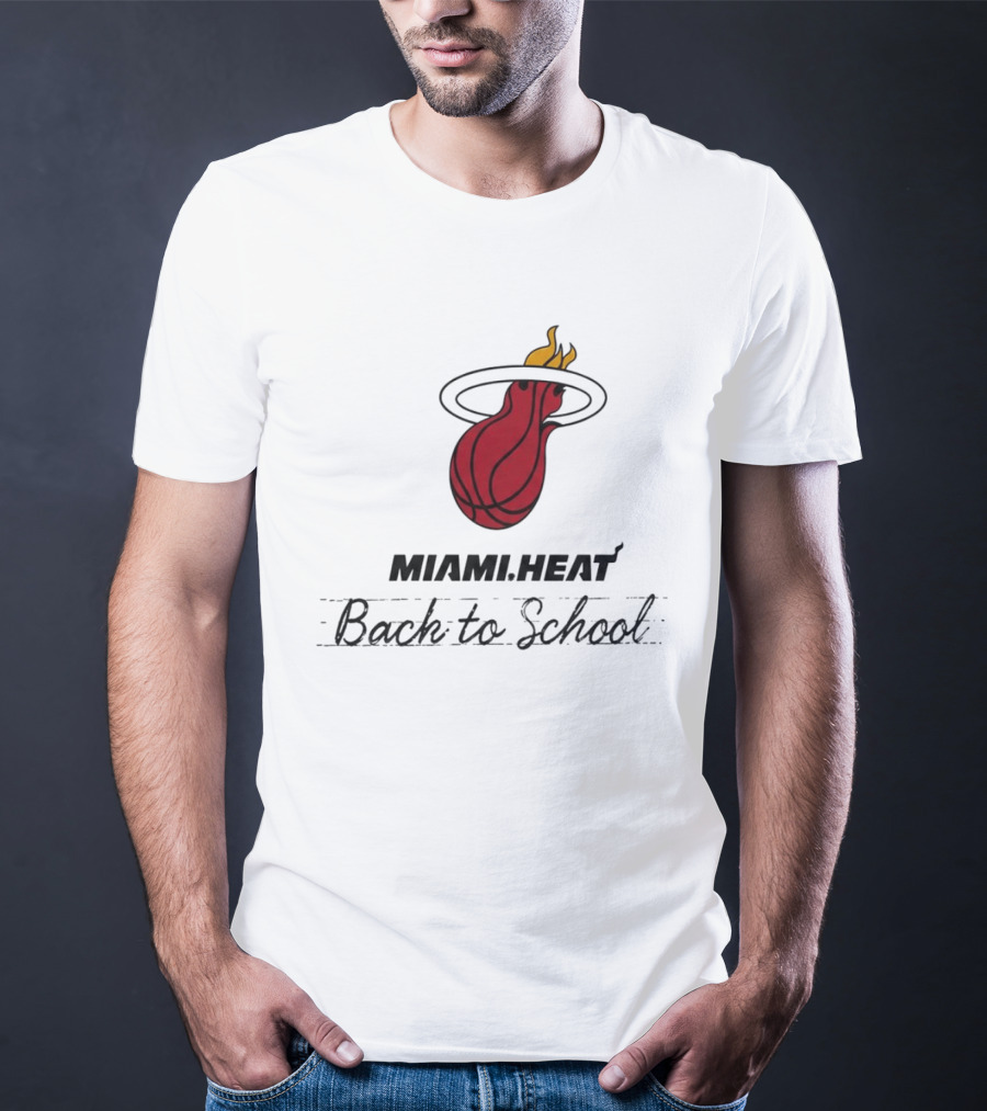 Miami Heat Back To School Basketball Flame T-Shirt