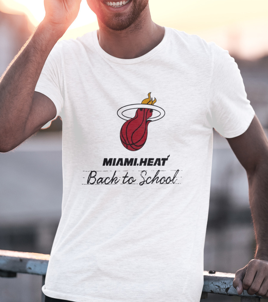 Miami Heat Back To School Basketball Flame T-Shirt