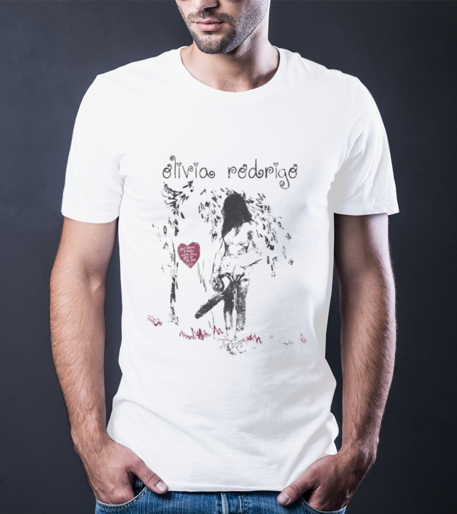 Olivia Rodrigo Chainsaw Art With Heart T-Shirt
