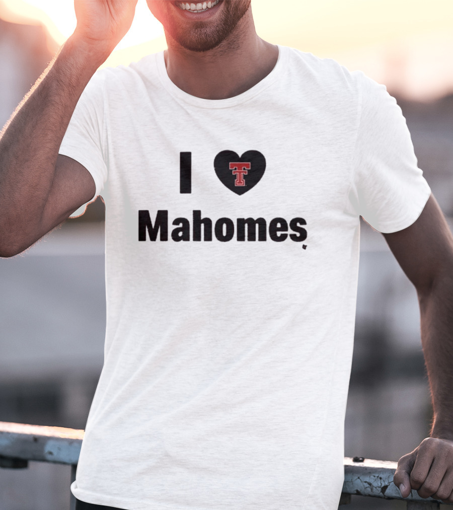 I Love Texas Tech Mahomes Football T-Shirt