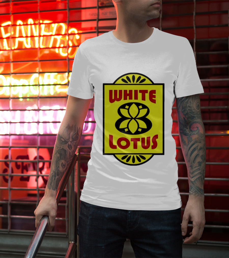 White Lotus Retro Motel Sign T-Shirt