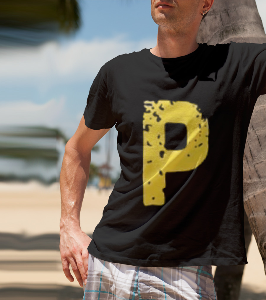 2026 Pirates IUP Night Yellow Pirate Letter P T-Shirt