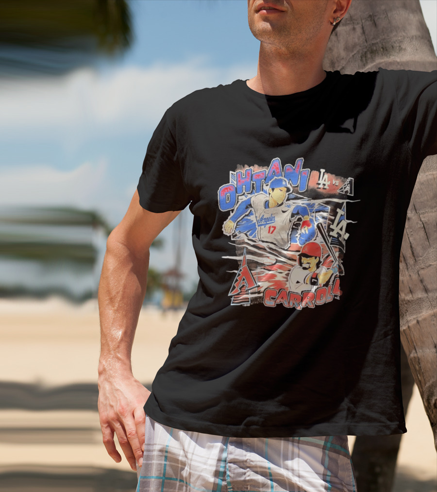 Ohtani Vs Carroll Anime Comic LA Vs Arizona T-Shirt