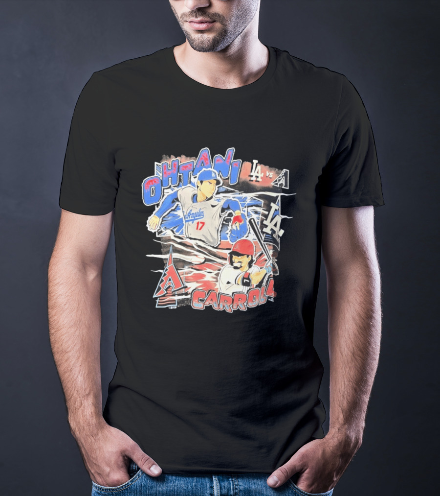 Ohtani Vs Carroll Anime Comic LA Vs Arizona T-Shirt