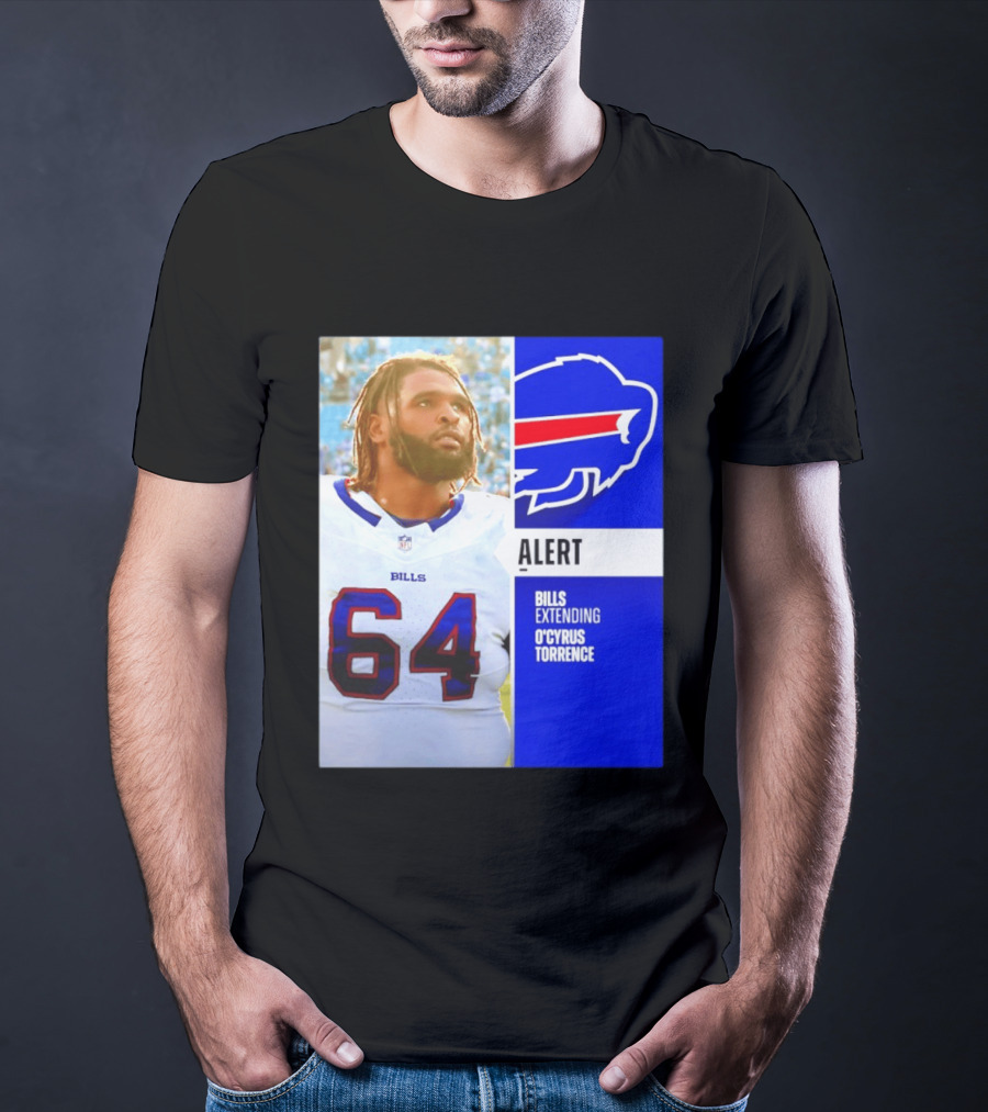 Buffalo Bills Alert Extending O'Cyrus Torrence Number 64 T-Shirt