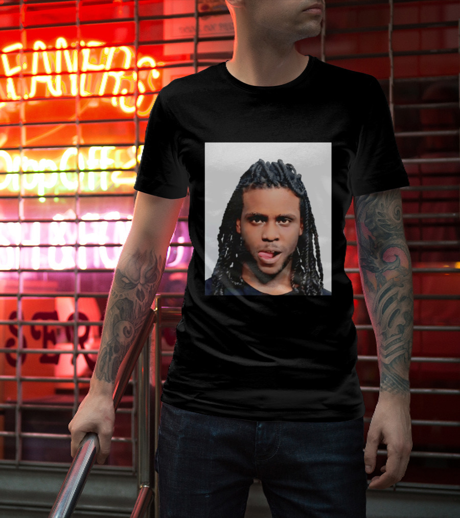Chief Keef Shot Photo Dreadlocks Tongue Out T-Shirt