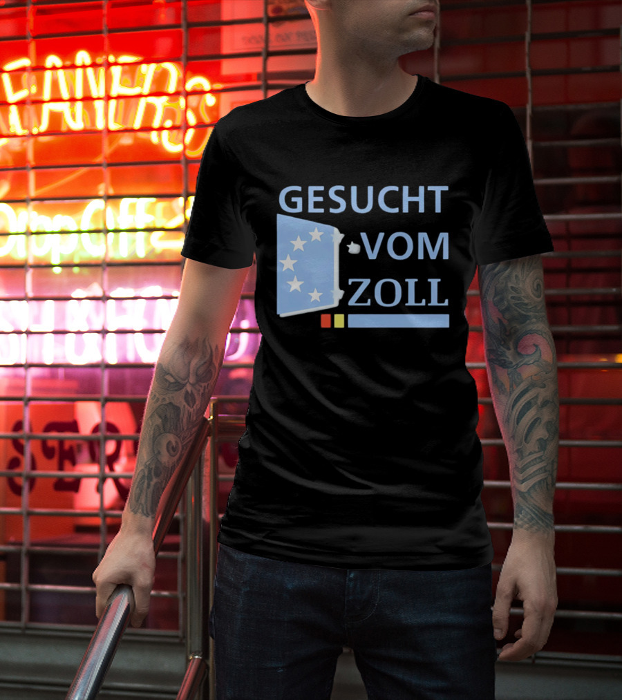 Gesucht Vom Zoll Sterne EU Symbol Farben Banner T-Shirt