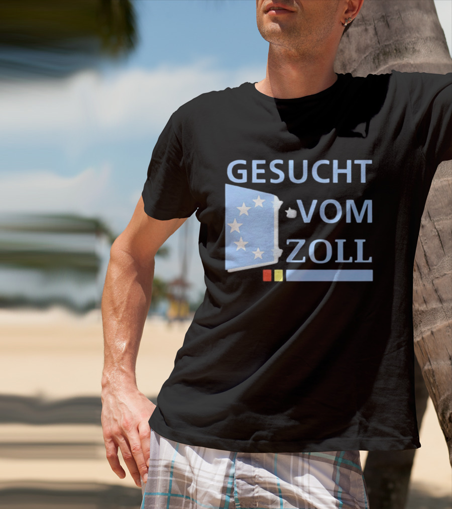 Gesucht Vom Zoll Sterne EU Symbol Farben Banner T-Shirt