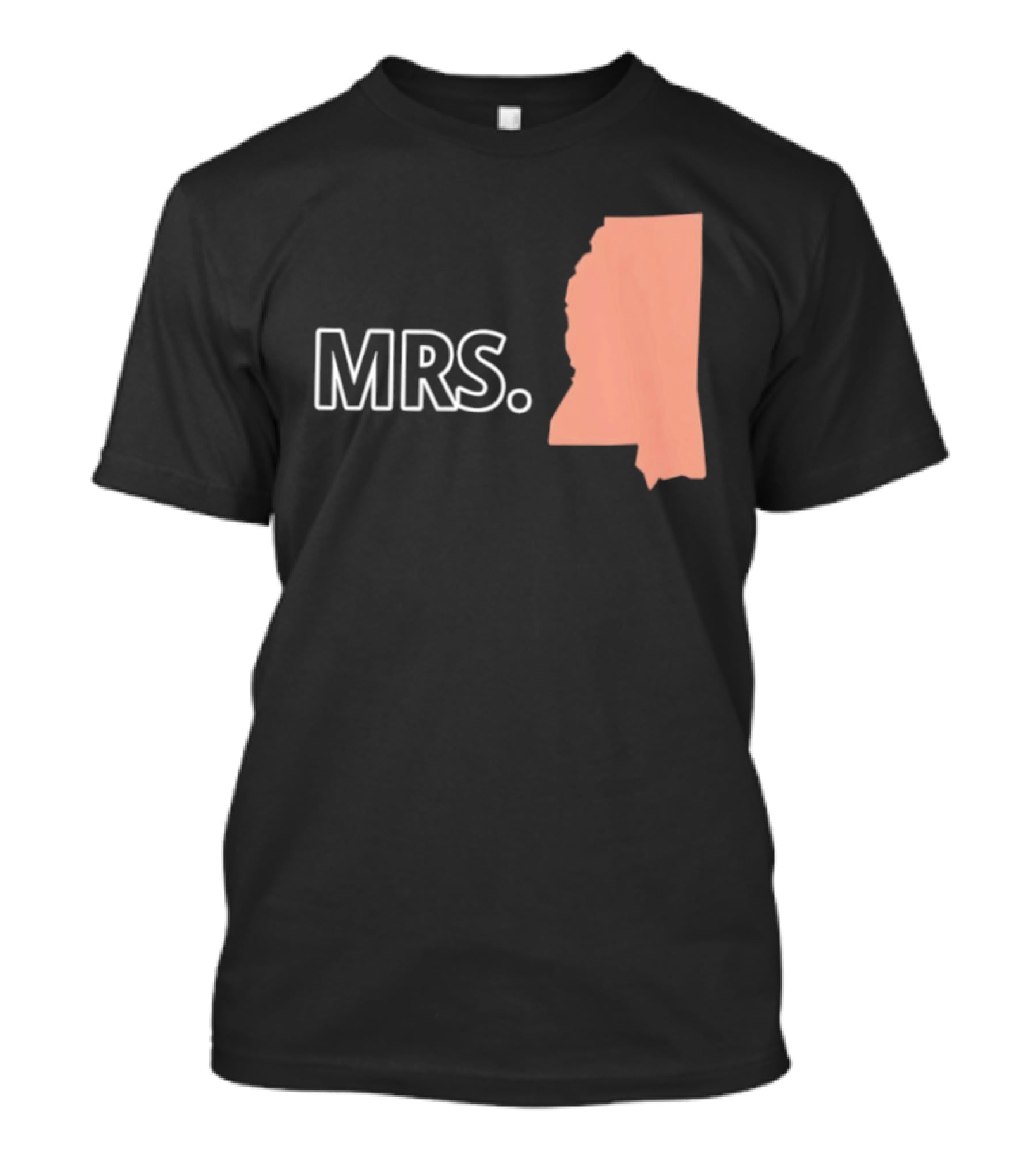 Mrs Mississippi State Map T-Shirt