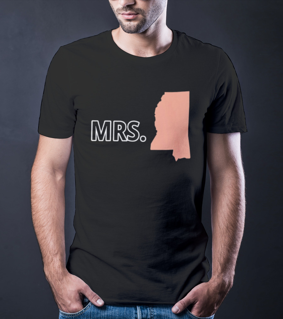 Mrs Mississippi State Map T-Shirt