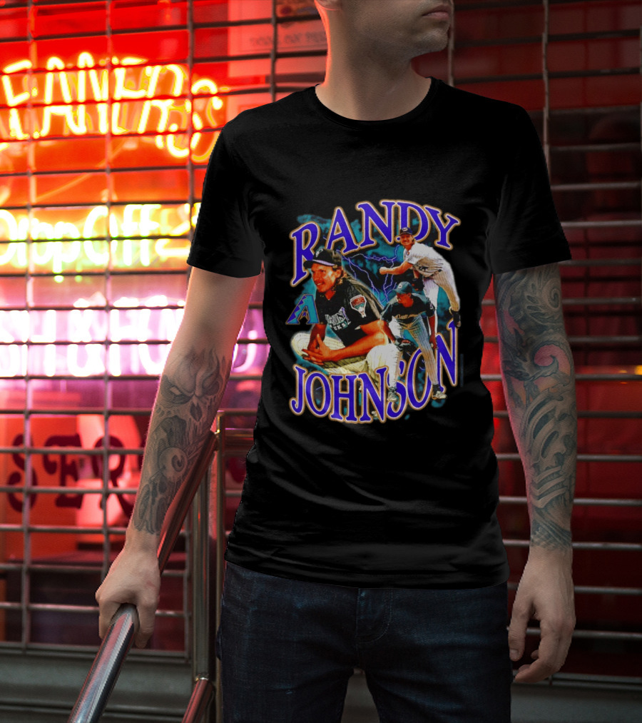 Randy Johnson Arizona Diamondbacks Legendary Pitching Action T-Shirt