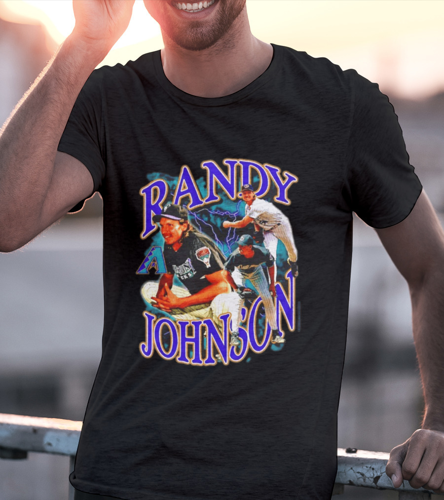 Randy Johnson Arizona Diamondbacks Legendary Pitching Action T-Shirt