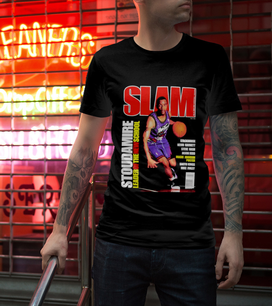 Slam Magazine May 1996 Stoudamire Leader Of The New School Raptors Championship Roster Fan Event T-Shirt