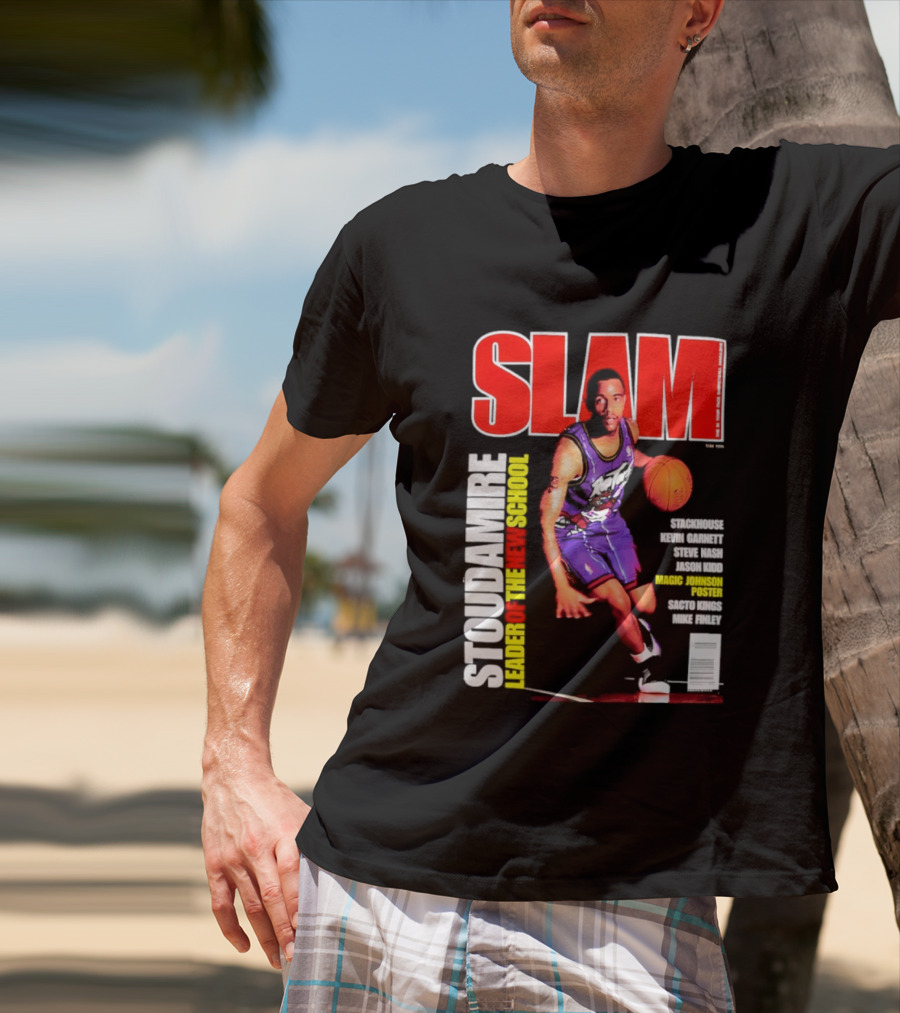 Slam Magazine May 1996 Stoudamire Leader Of The New School Raptors Championship Roster Fan Event T-Shirt