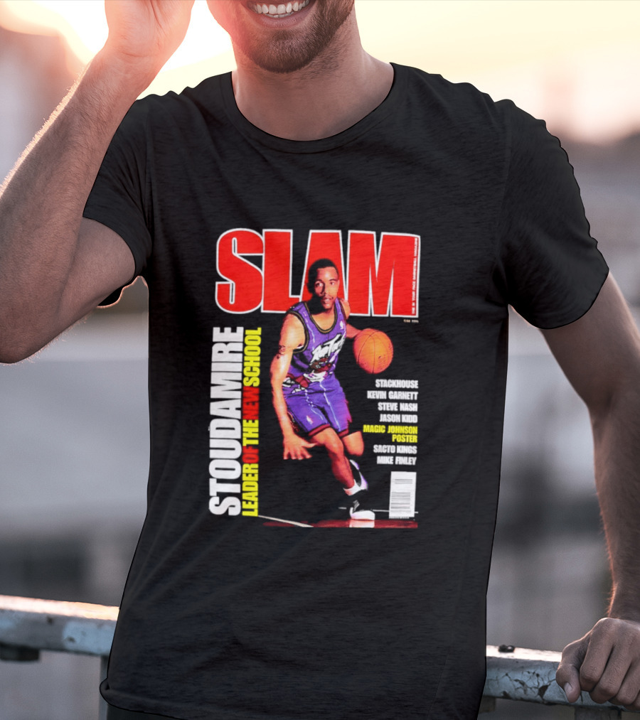 Slam Magazine May 1996 Stoudamire Leader Of The New School Raptors Championship Roster Fan Event T-Shirt