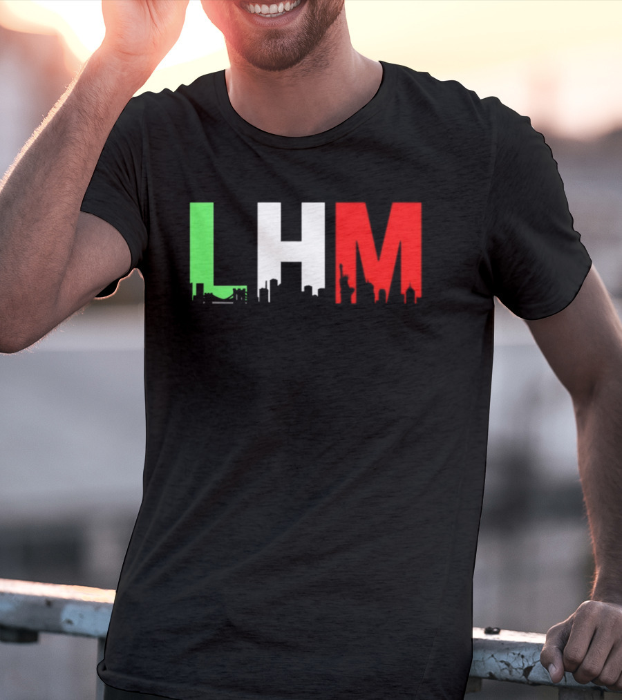Stream Yvng Mobster LHM NYC Skyline Green White Red Drip Letters T-Shirt