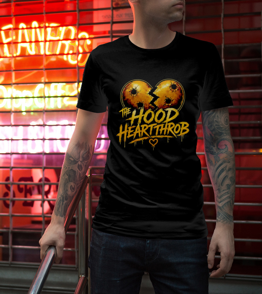 The Hood Heartthrob Golden Broken Heart T-Shirt