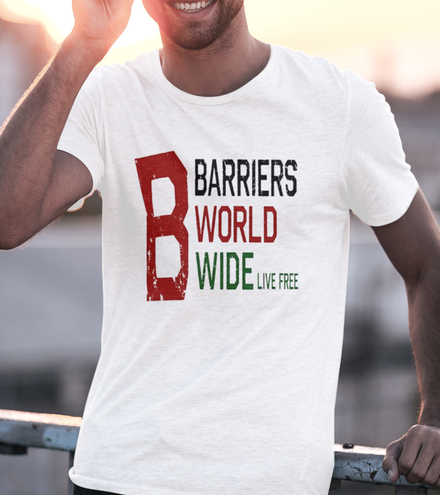 Barriers World Wide Live Free Streetwear Red Green T-Shirt