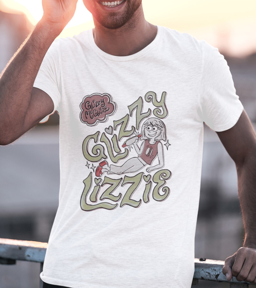 Glizzy McGuire Glizzy Lizzie Hot Dog Retro Character Fun T-Shirt