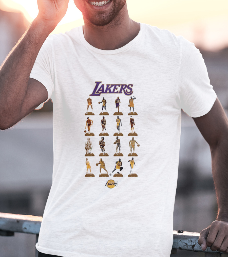 Lakers Basketball Legends Figurines Collectible Moment T-Shirt