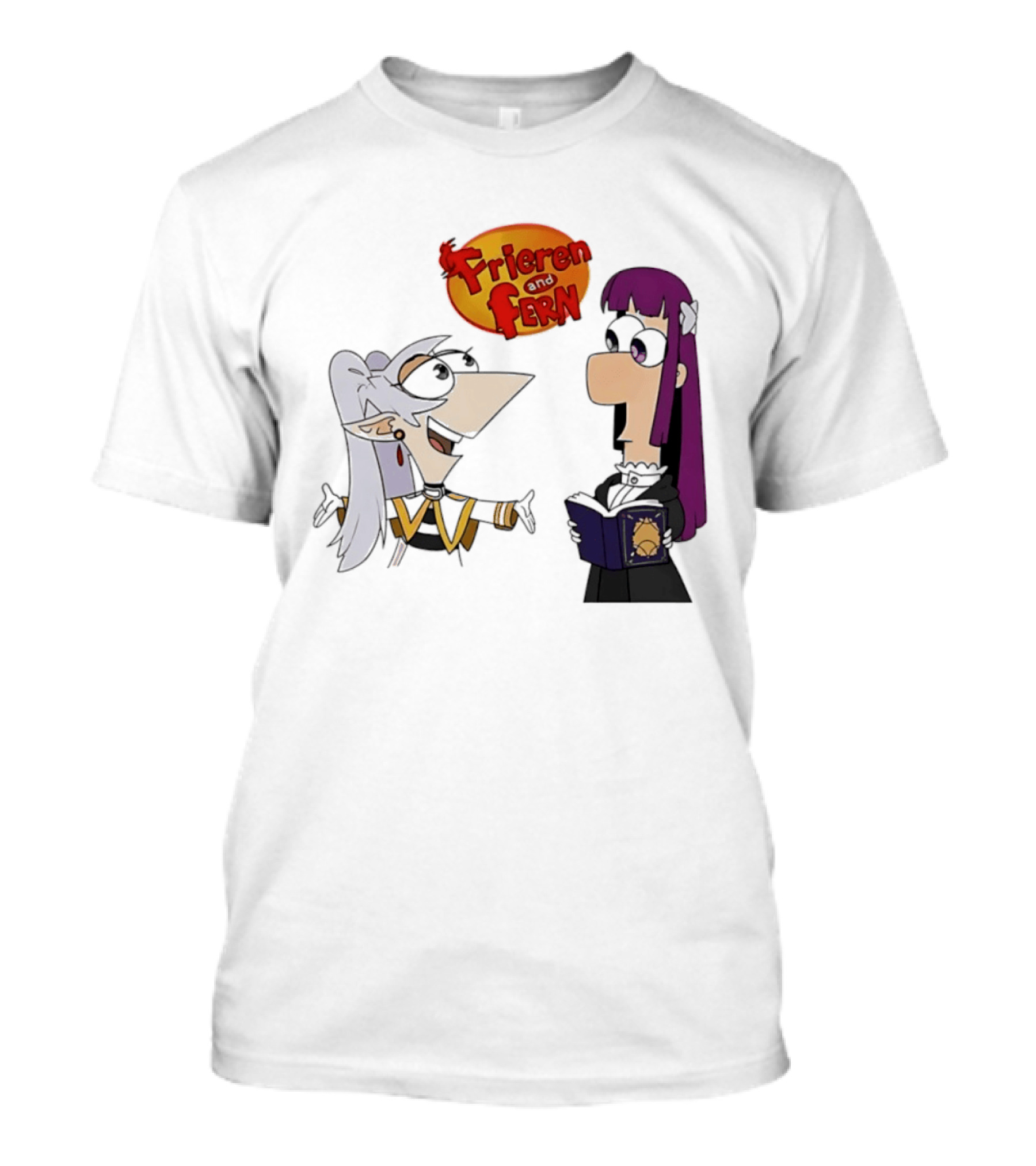Frieren And Fern Phineas And Ferb Crossover Beyond Journey's End T-Shirt