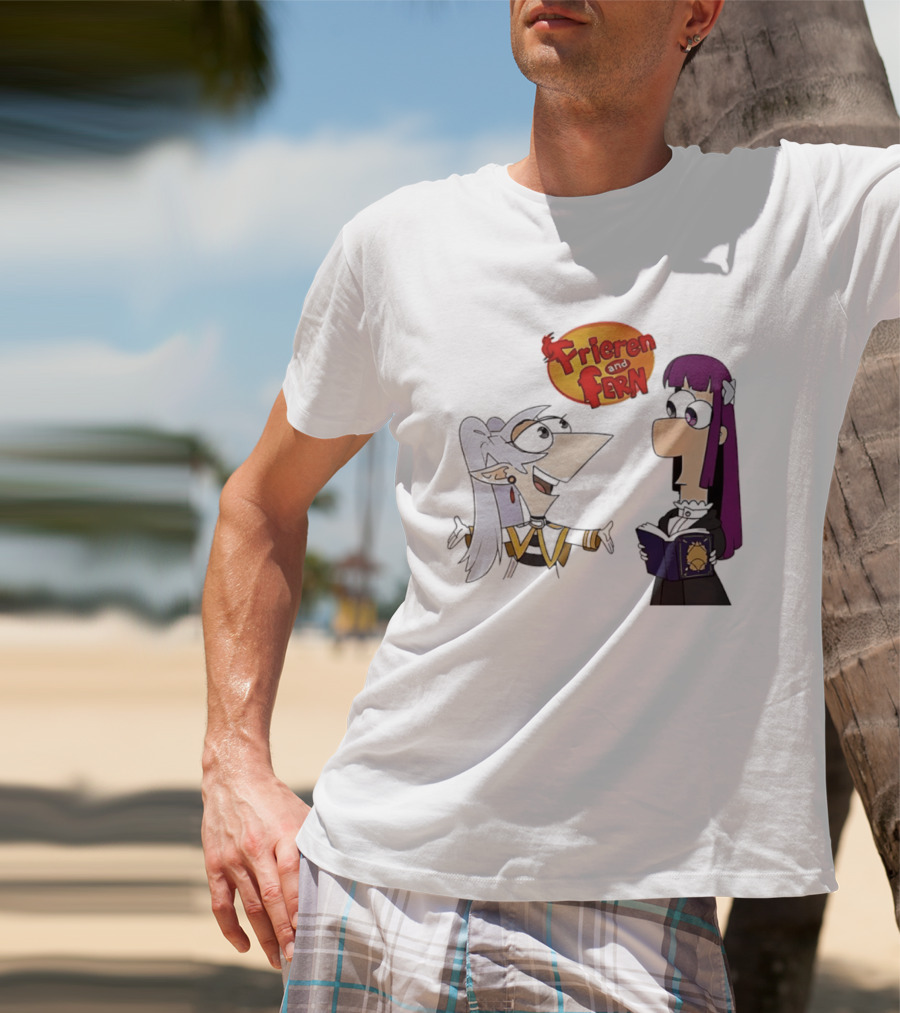 Frieren And Fern Phineas And Ferb Crossover Beyond Journey's End T-Shirt