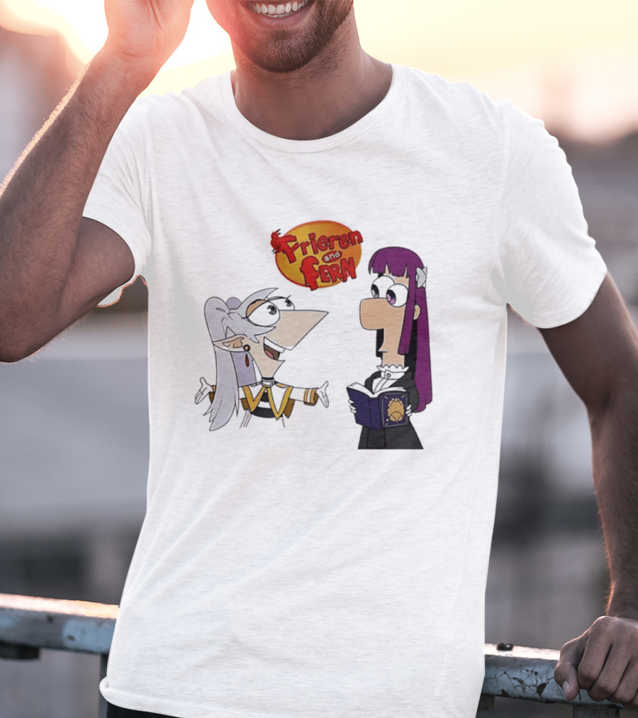 Frieren And Fern Phineas And Ferb Crossover Beyond Journey's End T-Shirt