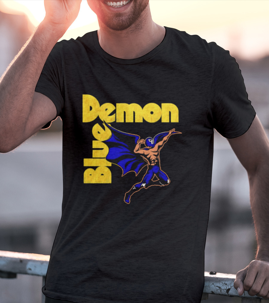 Alejandro Munoz Moreno Blue Demon Mexico Wrestling Iconic Luchador T-Shirt