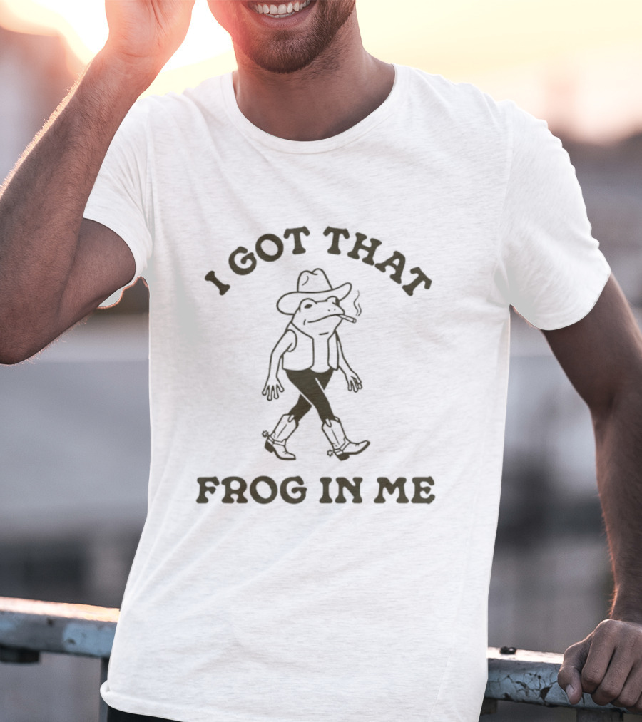 I Got That Frog In Me Western Aesthetic Cowboy Hat T-Shirt