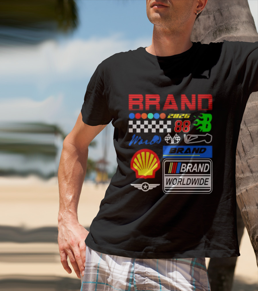 Brand 88 Worldwide Racing Motorsport Checkered Shell 2026 T-Shirt