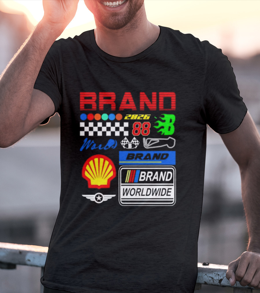 Brand 88 Worldwide Racing Motorsport Checkered Shell 2026 T-Shirt