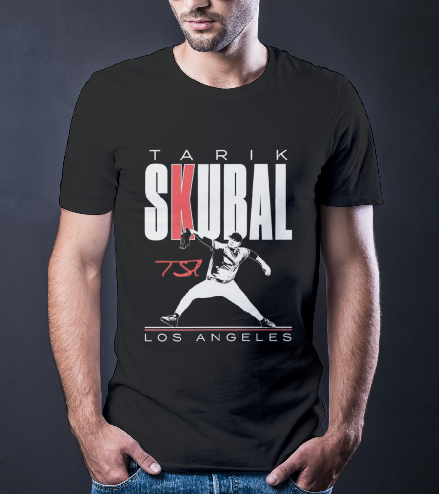 Tarik Skubal 37 Los Angeles Dodgers Baseball Player T-Shirt