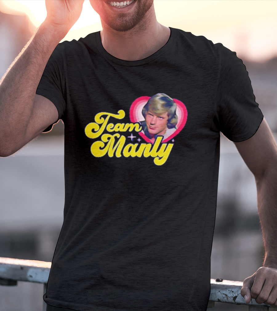 Team Manly Bobby Sherman Retro Heart T-Shirt