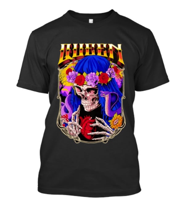 Til Death Skeleton Fiesta Cobra Floral Skeleton Tattoo T-Shirt