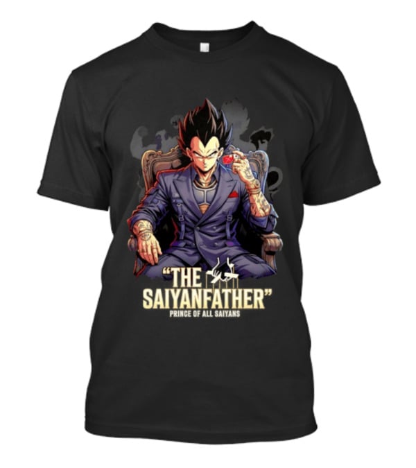 Vegeta The Saiyanfather Prince Of All Saiyans Mafia Style Anime Fusion T-Shirt