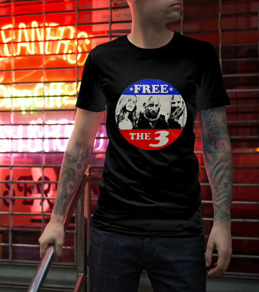 Rob Zombie Free The 3 From Hell Horror Movie T-Shirt