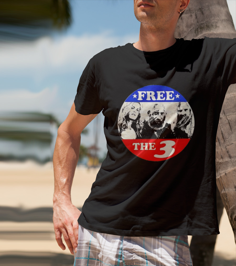 Rob Zombie Free The 3 From Hell Horror Movie T-Shirt