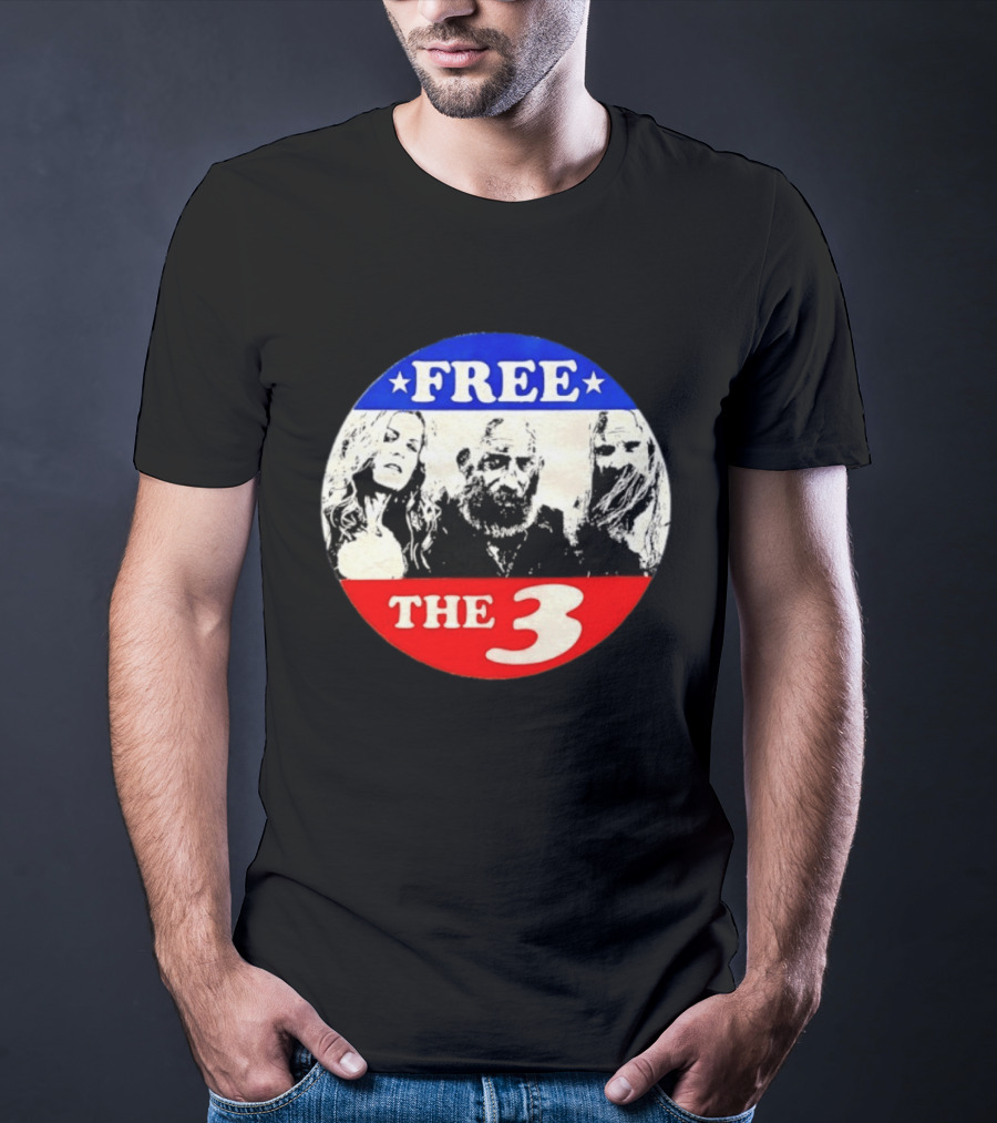 Rob Zombie Free The 3 From Hell Horror Movie T-Shirt