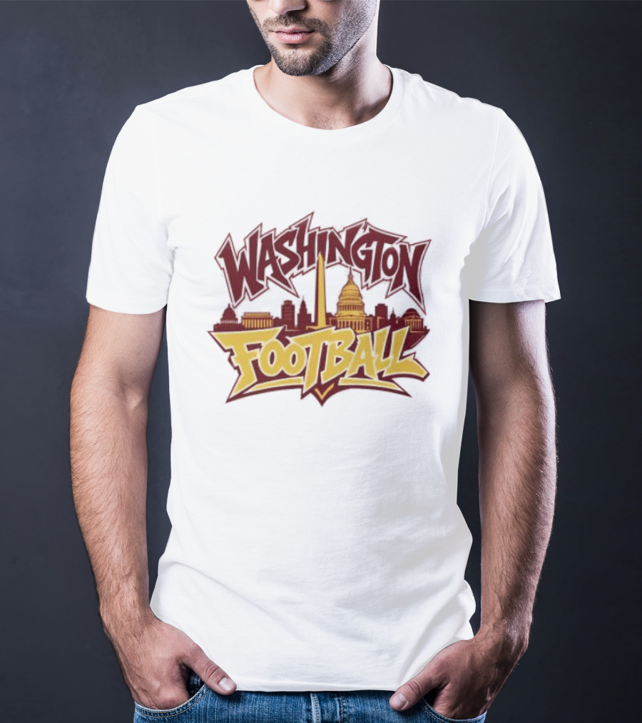 Washington Football Capitol Skyline Monument Landmarks T-Shirt