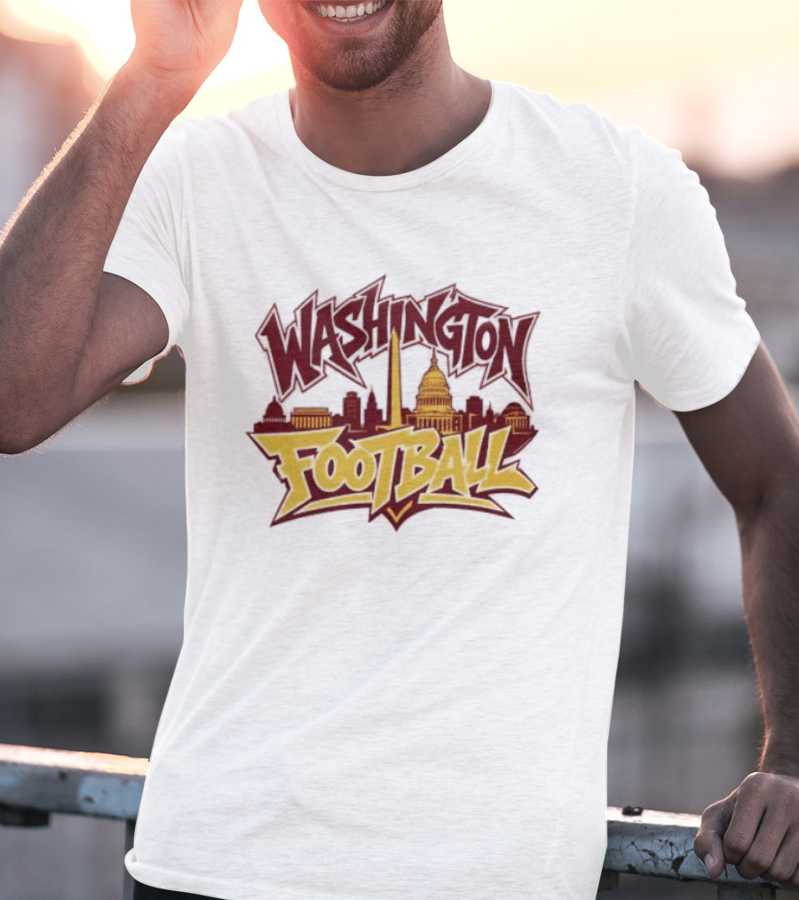 Washington Football Capitol Skyline Monument Landmarks T-Shirt