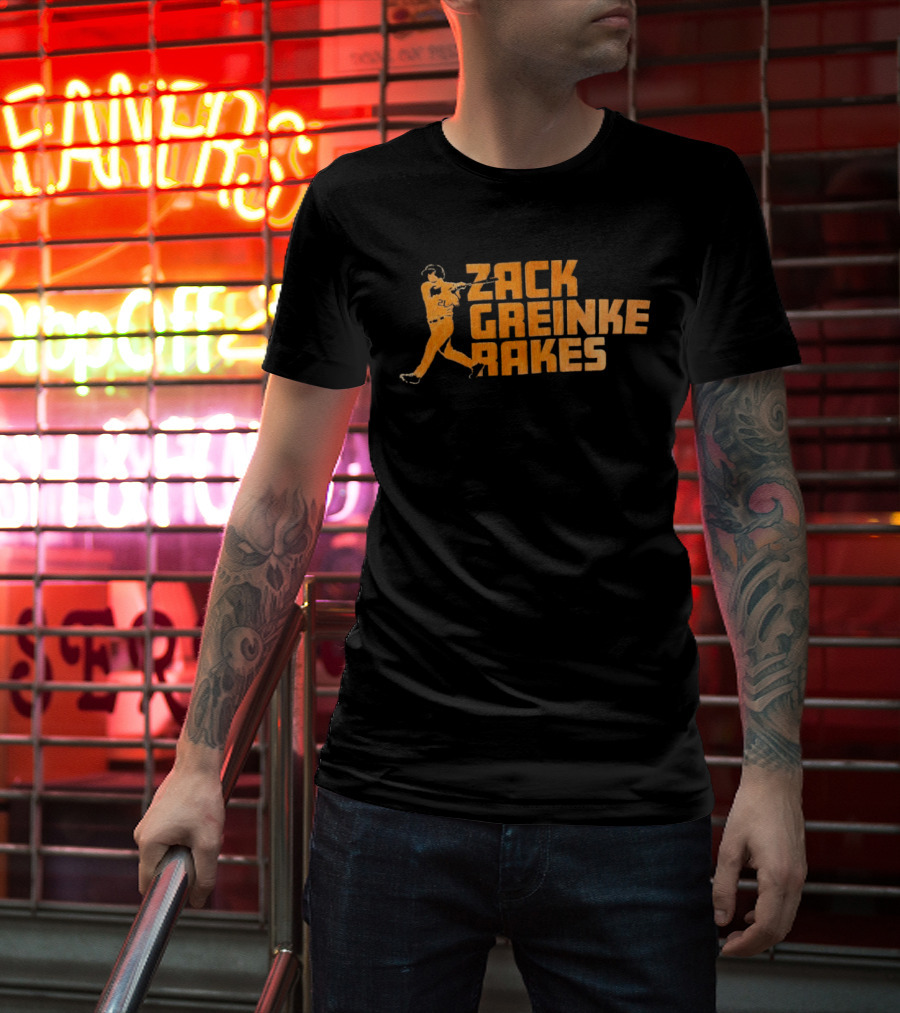 Zack Greinke Rakes Houston Astros Baseball Legend T-Shirt