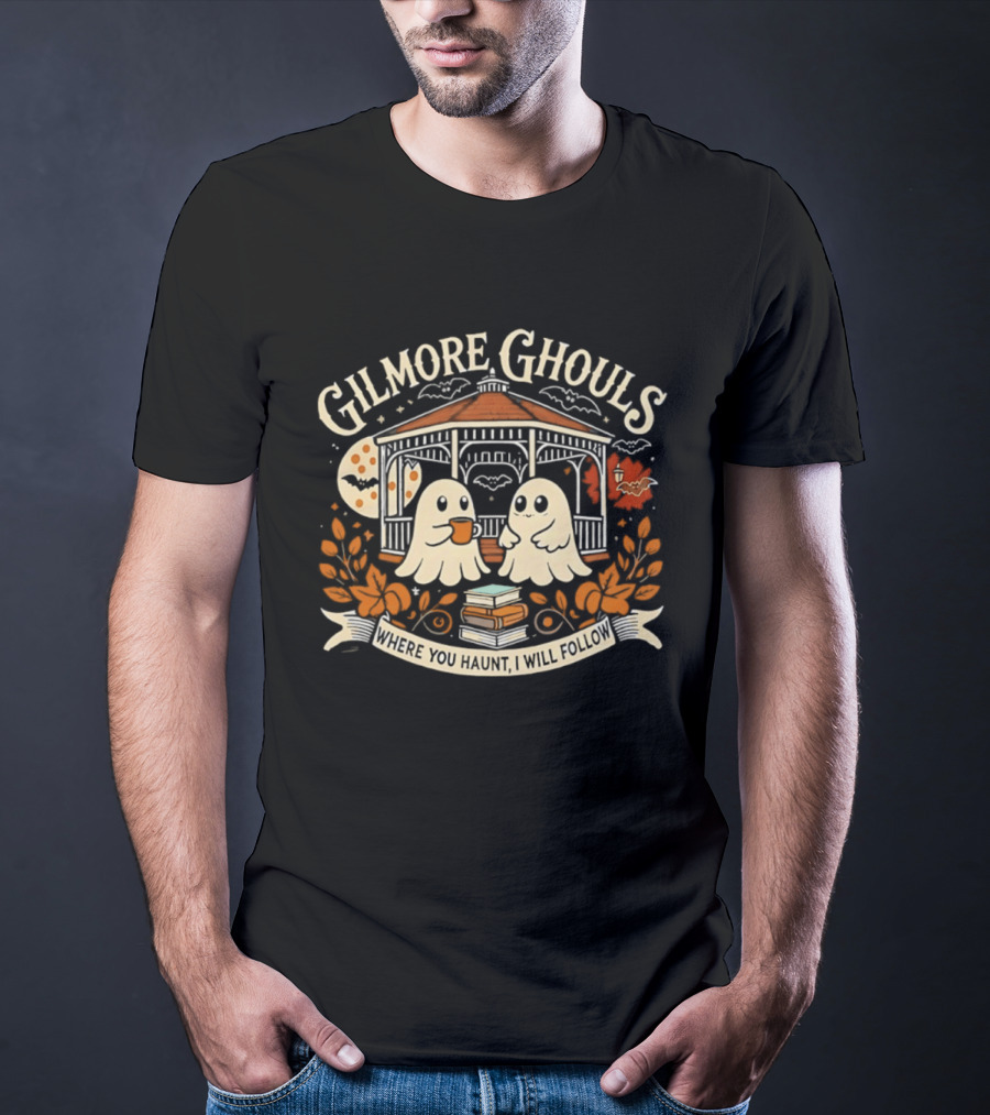 Gilmore Ghouls Where You Haunt I Will Follow Coffee Ghosts Halloween T-Shirt