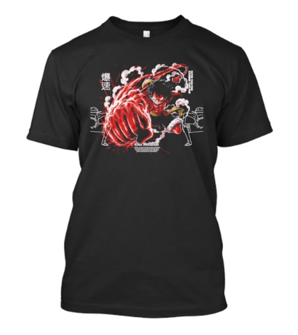 Monkey D. Luffy Faster Than Fear Stronger Than Pain Anime Gear Second Splash Attack T-Shirt