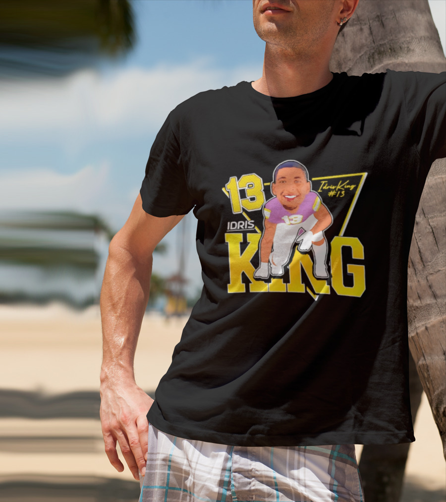 Idris King 13 Tennessee Tech Football Caricature T-Shirt