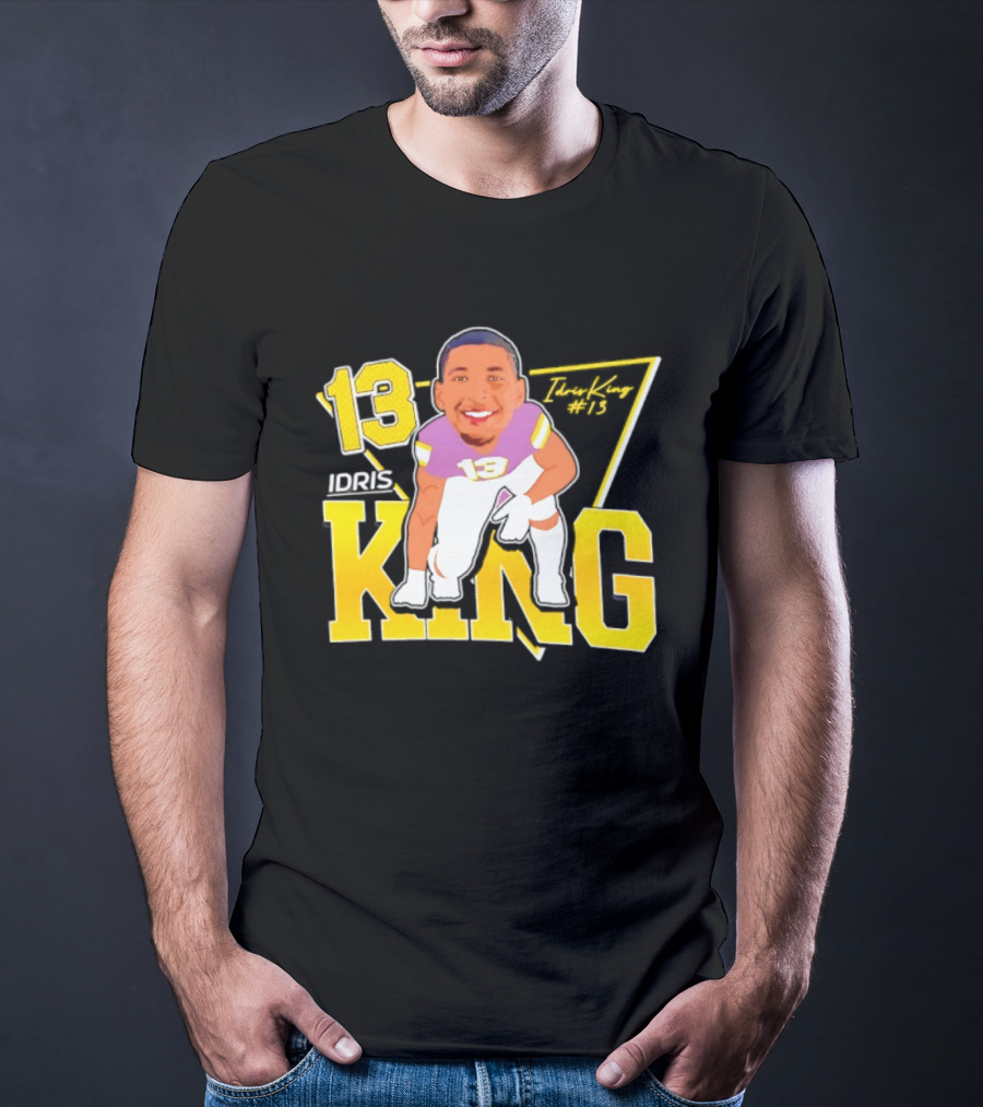 Idris King 13 Tennessee Tech Football Caricature T-Shirt