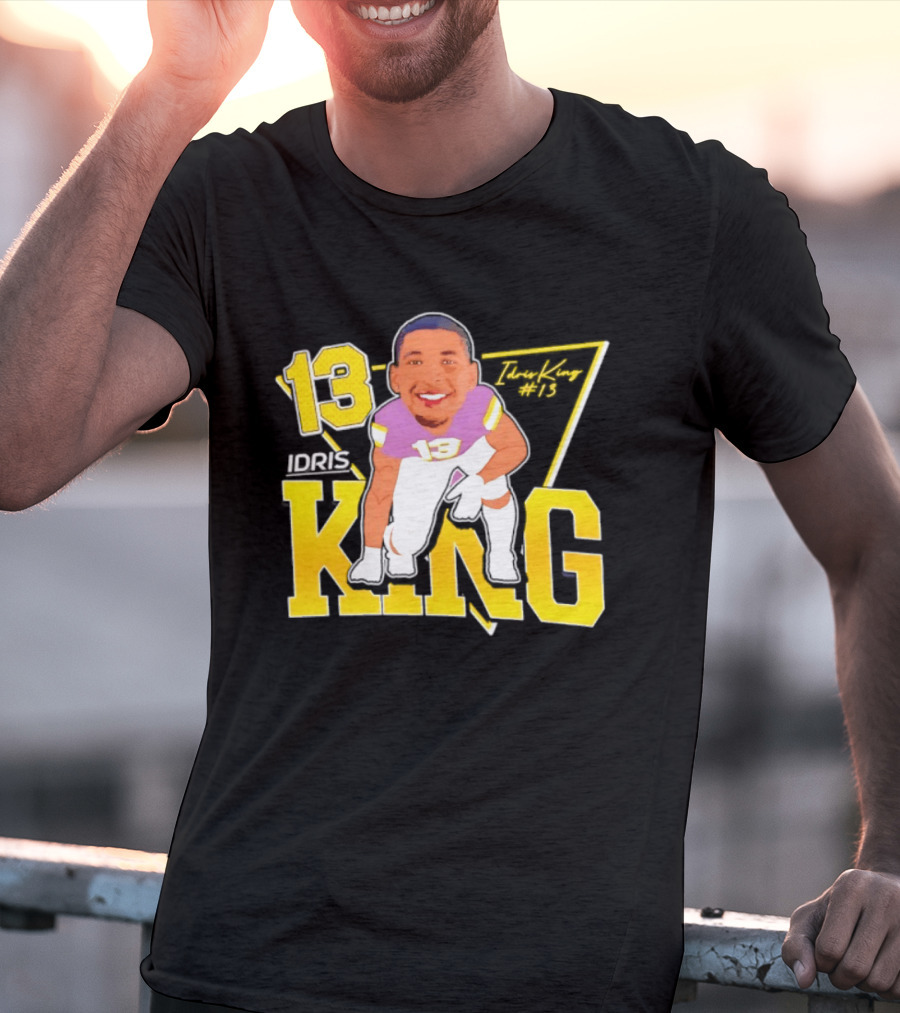Idris King 13 Tennessee Tech Football Caricature T-Shirt