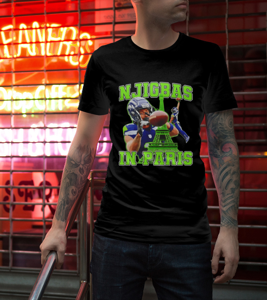 Seattle Seahawks Jaxon Smith Njigba Njigbas In Paris T-Shirt